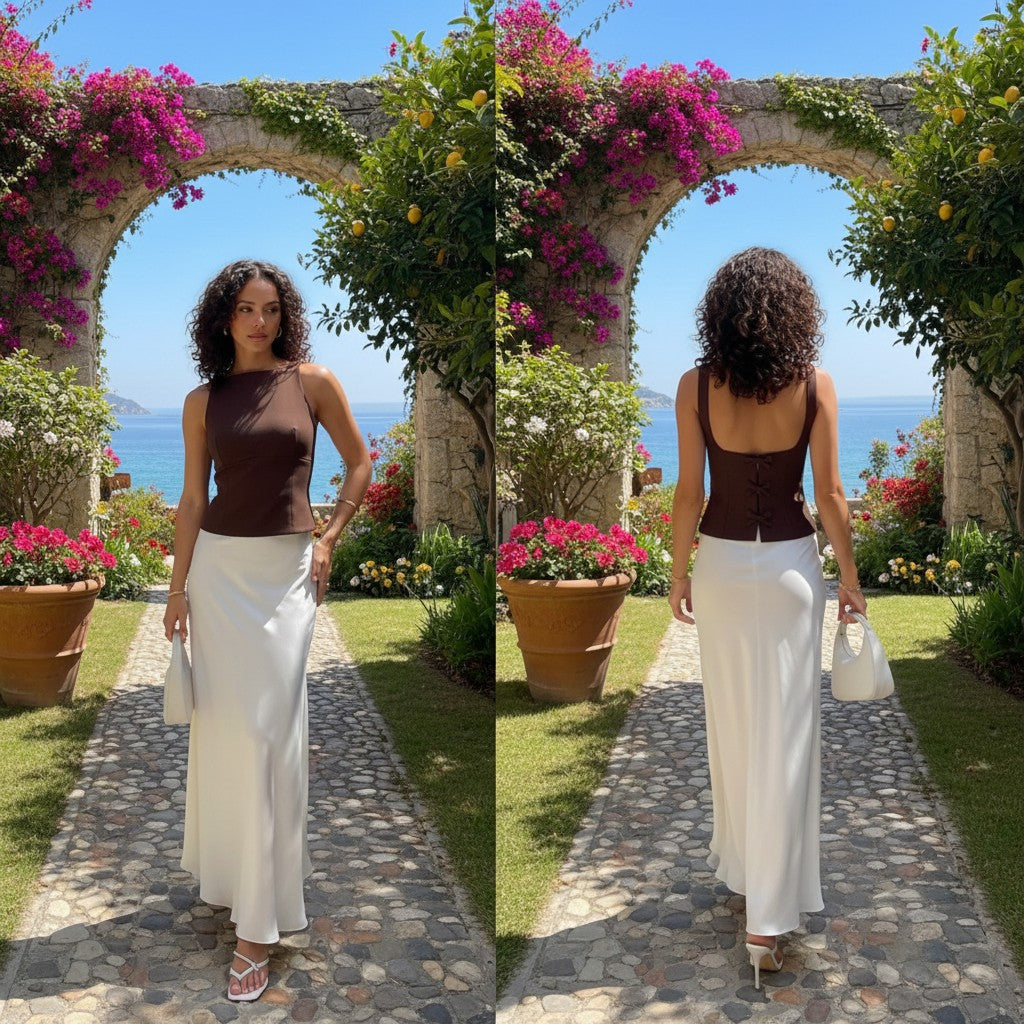 VELİNAA FASHİON Fiyonklu Straplez Peplum Üst