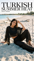Beachte Bikini Üstü Alt Üst Takım – Şifon Tül | Siyah