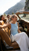 VELİNAA FASHION Bebe Mavisi Üst - Positano Yan